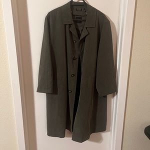 Men’s 38R NWT Sanyo (New York and Tokyo) Grey Green Overcoat
